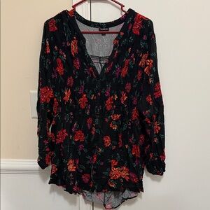 Torrid Women's Floral Black Top